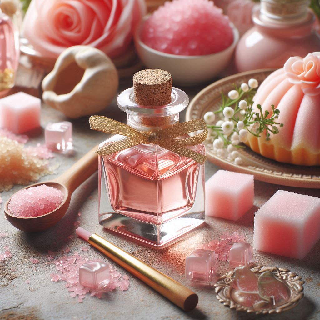 Barras de cera de azúcar rosa derretida